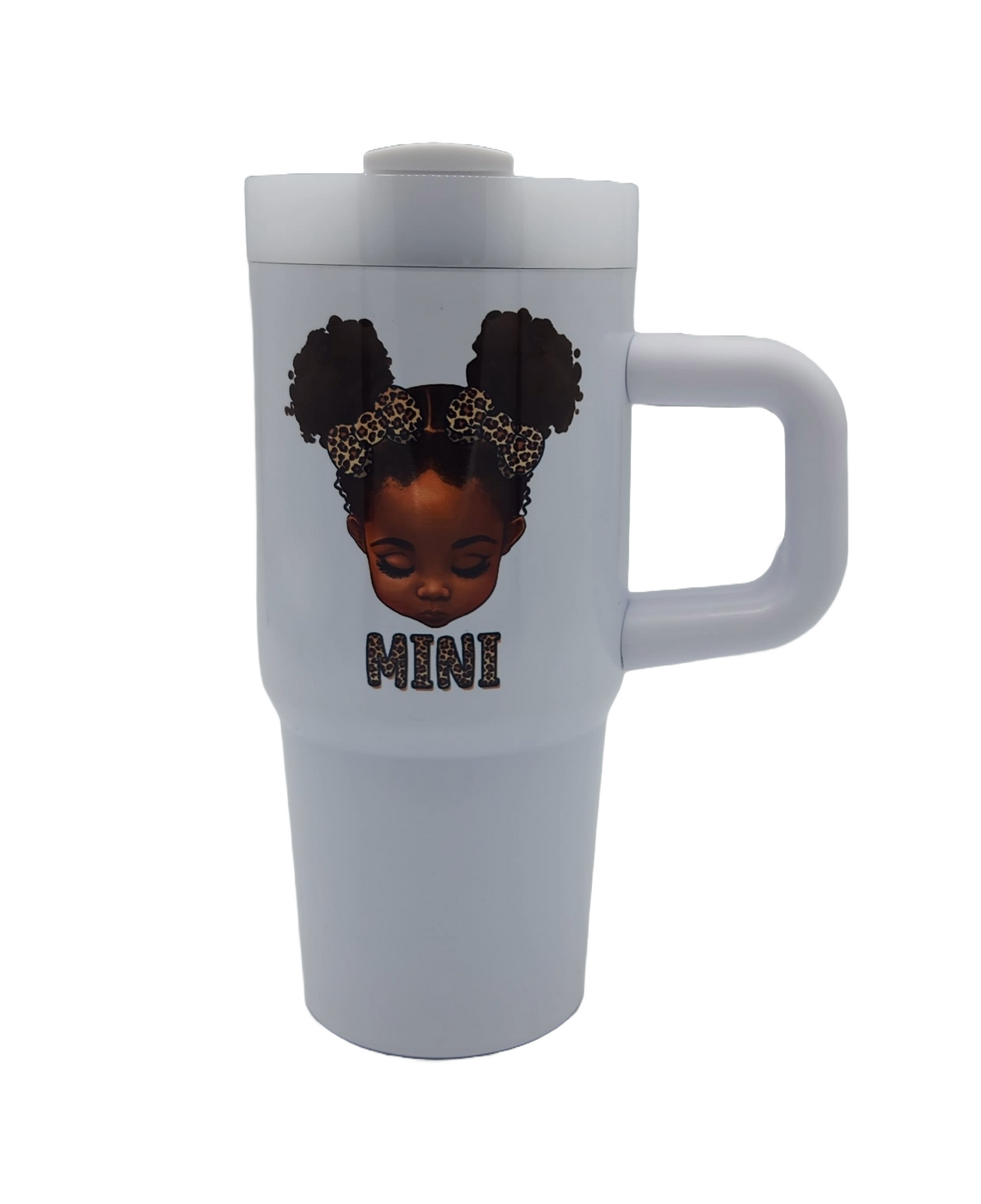 14 oz Mommy and Me Stainless Steel Childrens Tumbler, MINI Animal Print