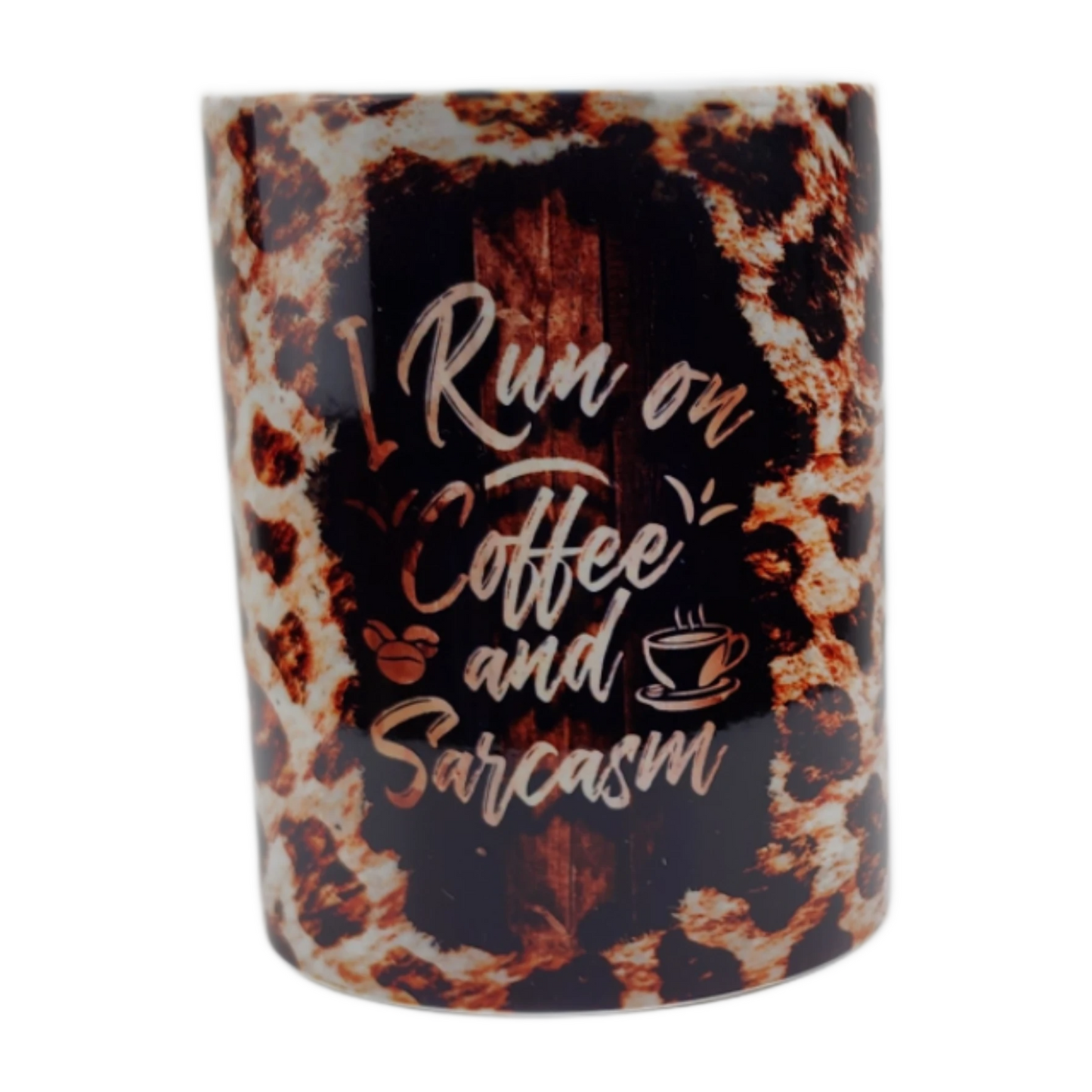 I Run on Coffe and Sarcasm 15 oz Ceramic Mug
