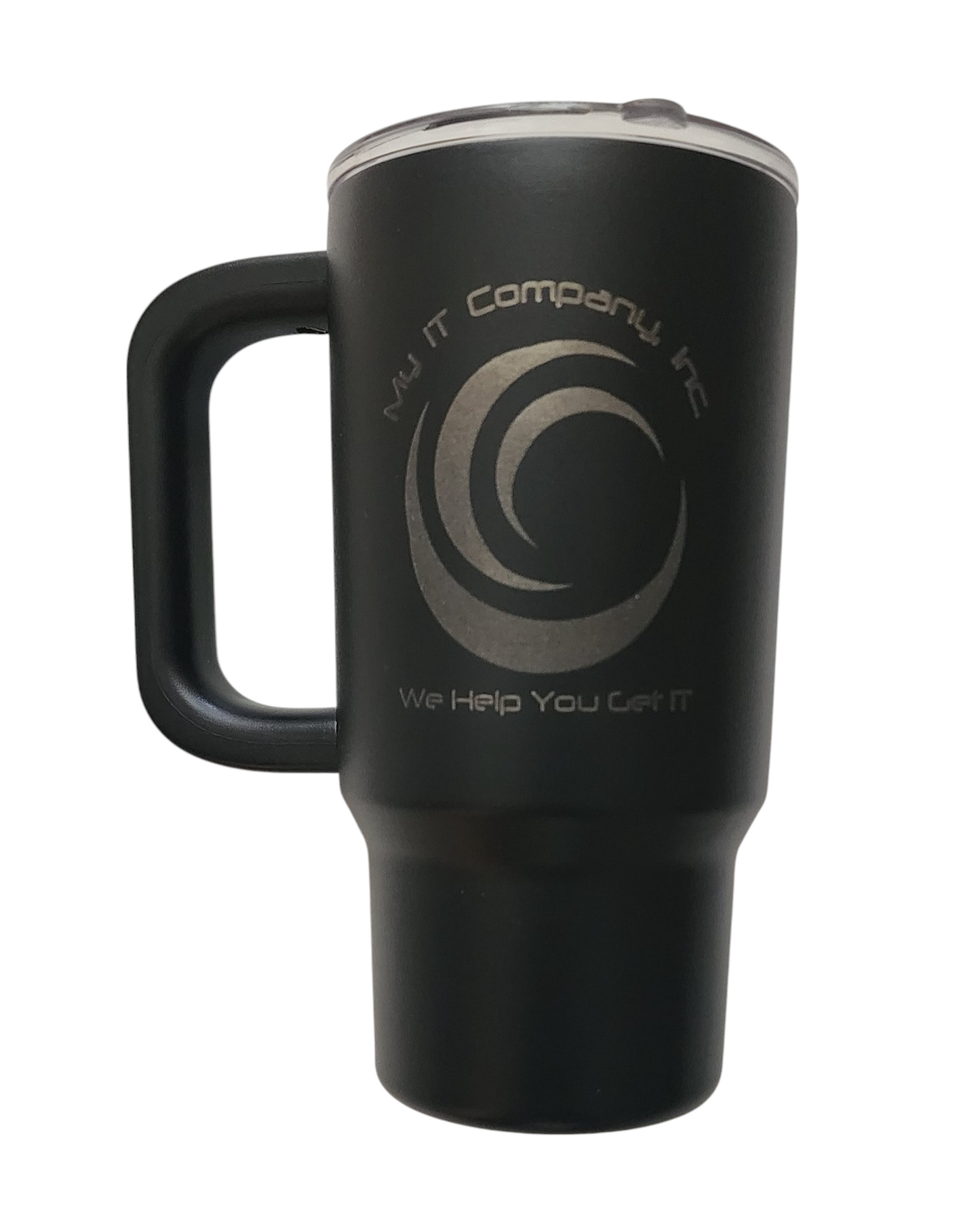 Custom Laser Engraved 18 oz Stainless Steel Tumbler - Black