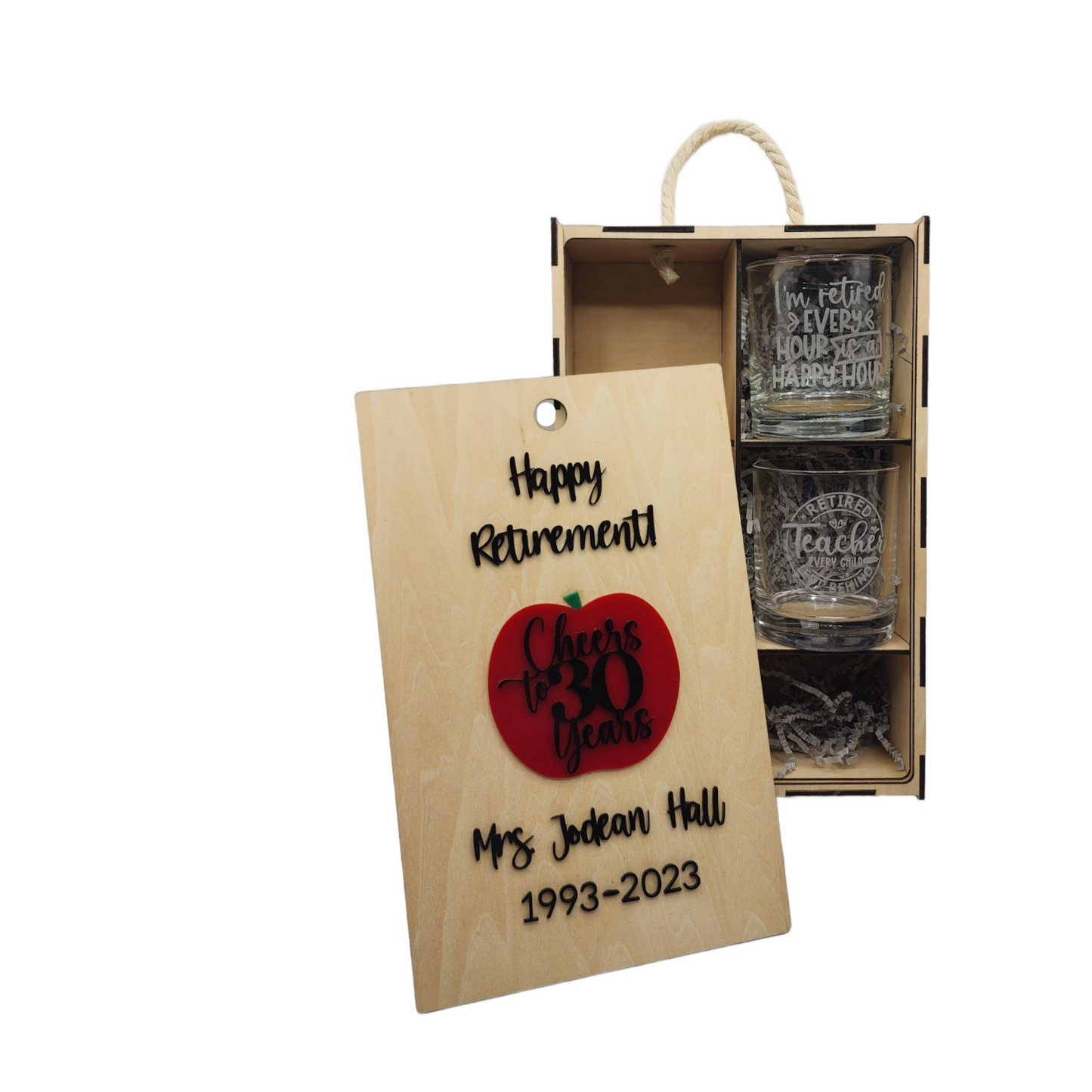 Custom Whiskey Gift Set - Gift Box/Rocks Glasses/Whiskey Rocks
