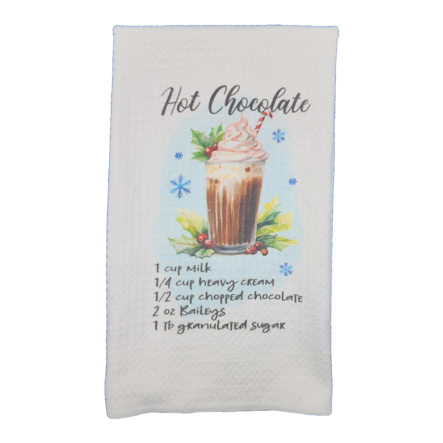 Waffle Kitchen Towel - Hot Chocolate Recipe