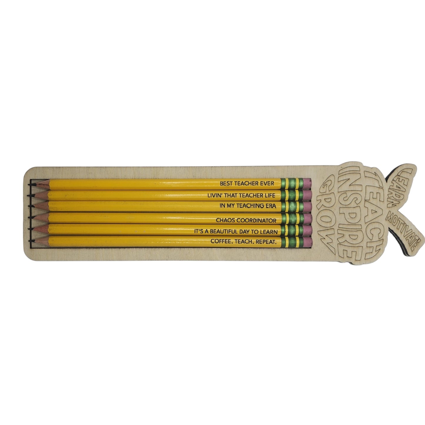 TICONDEROGA 6 Pk Engraved Pencils - Teacher Quotes