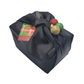 Furoshiki 3 pc Fabric Gift Wrap Kit - Holiday/Black Satin