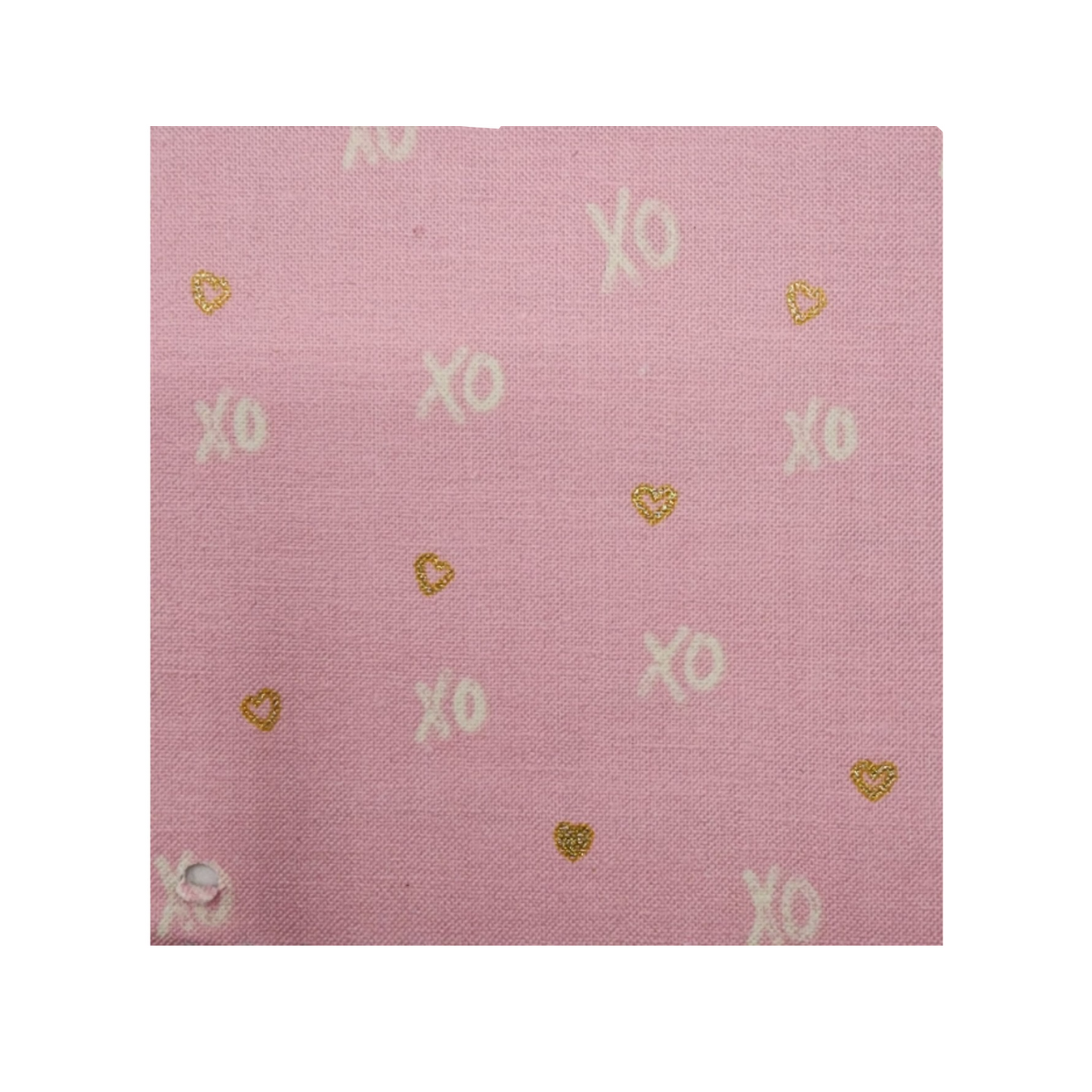 Furoshiki 3 pc Fabric Gift Wrap Kit - Valentine/Gold Hearts on Pink
