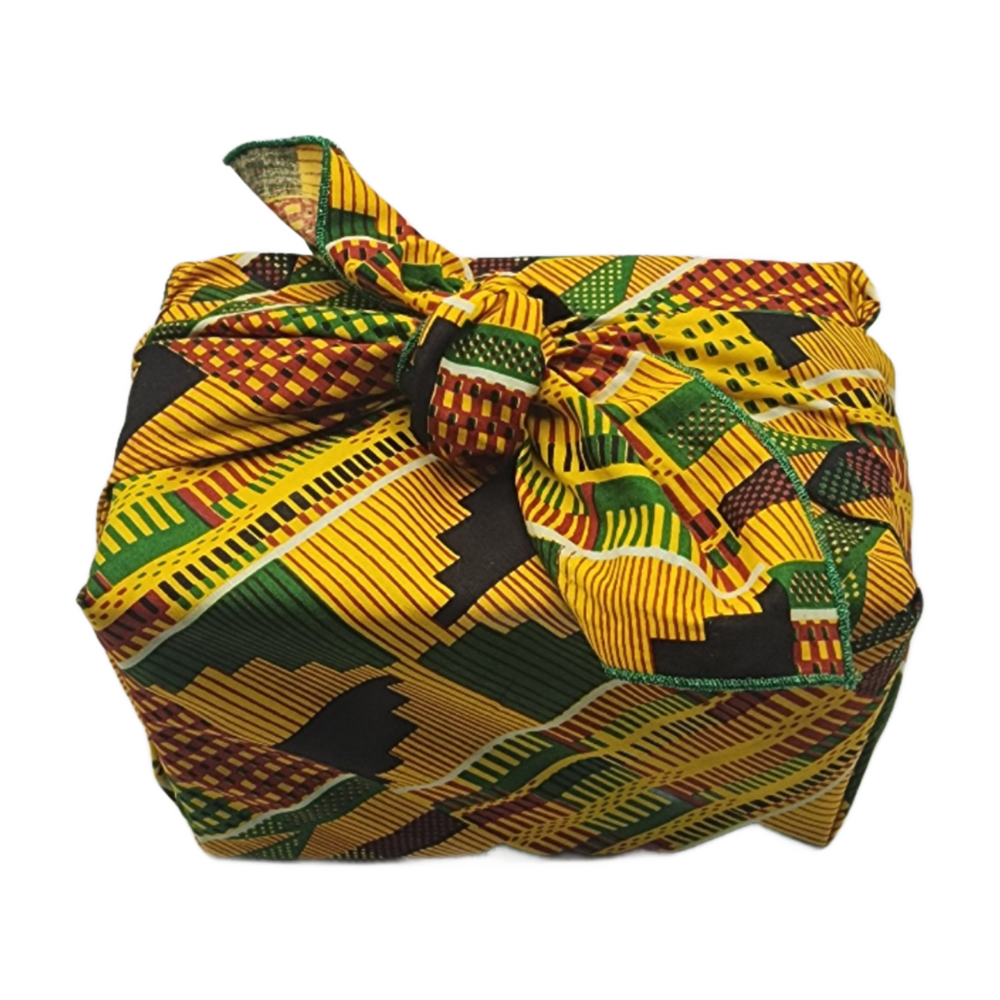 Furoshiki Fabric Gift Wrap - Gold Kente