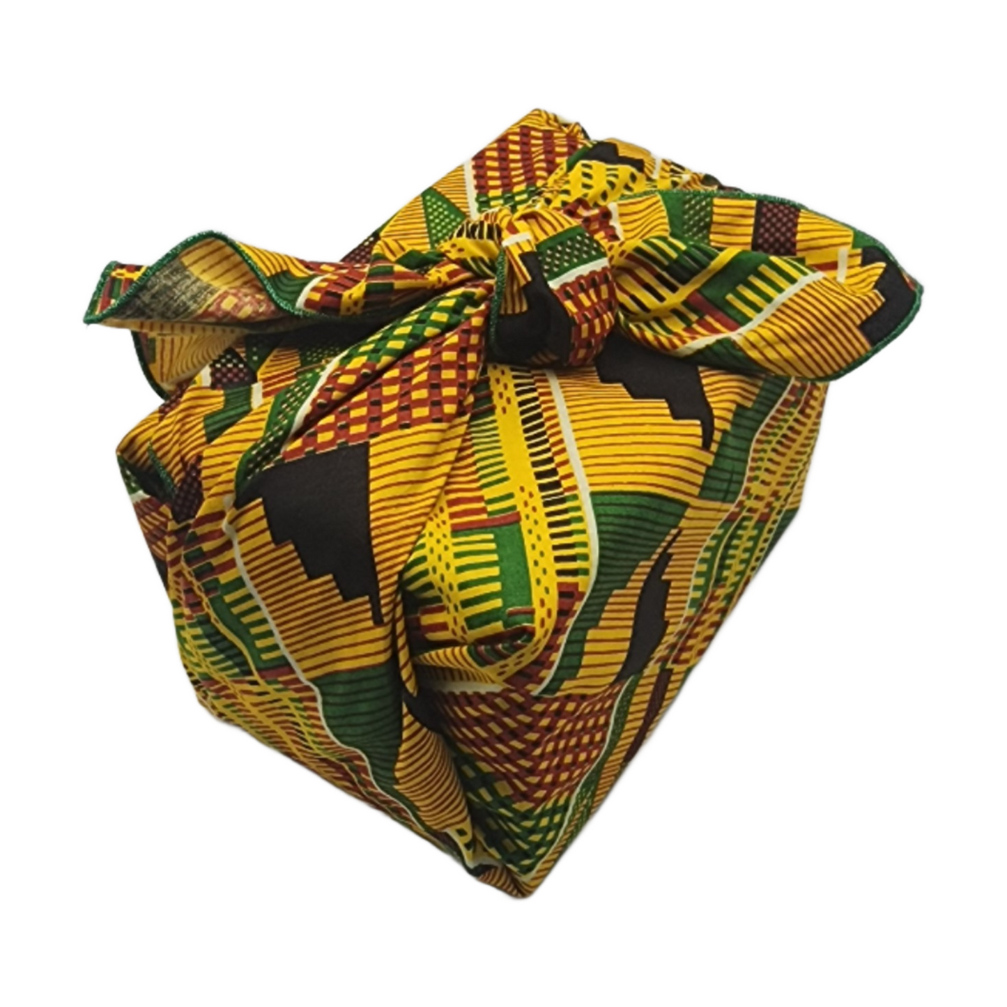 Furoshiki Fabric Gift Wrap - Gold Kente