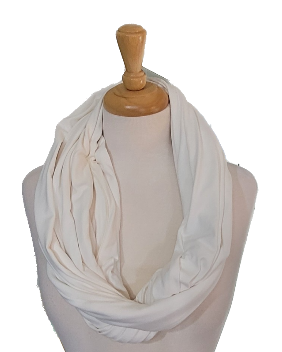 Infinity Scarf with Pocket - Ivory