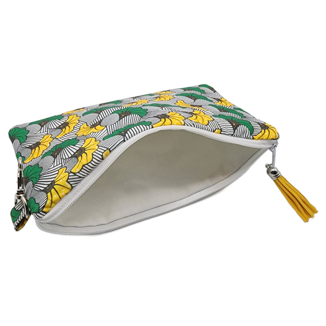 Top Zipper Lined Bag - African Print