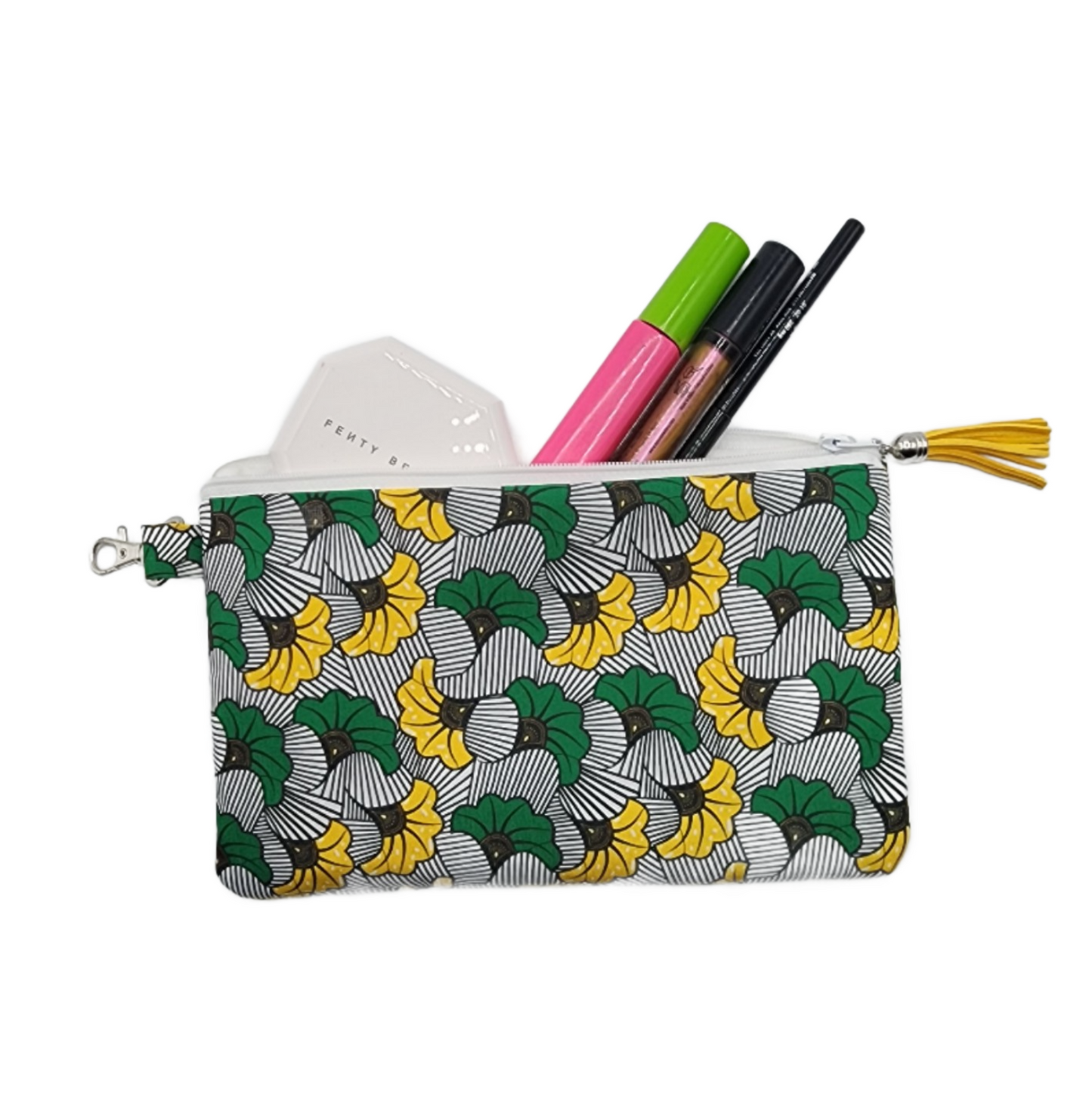 Top Zipper Lined Bag - African Print