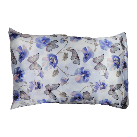 Luxe Satin Zippered Pillowcase - Photoreal Butterflies