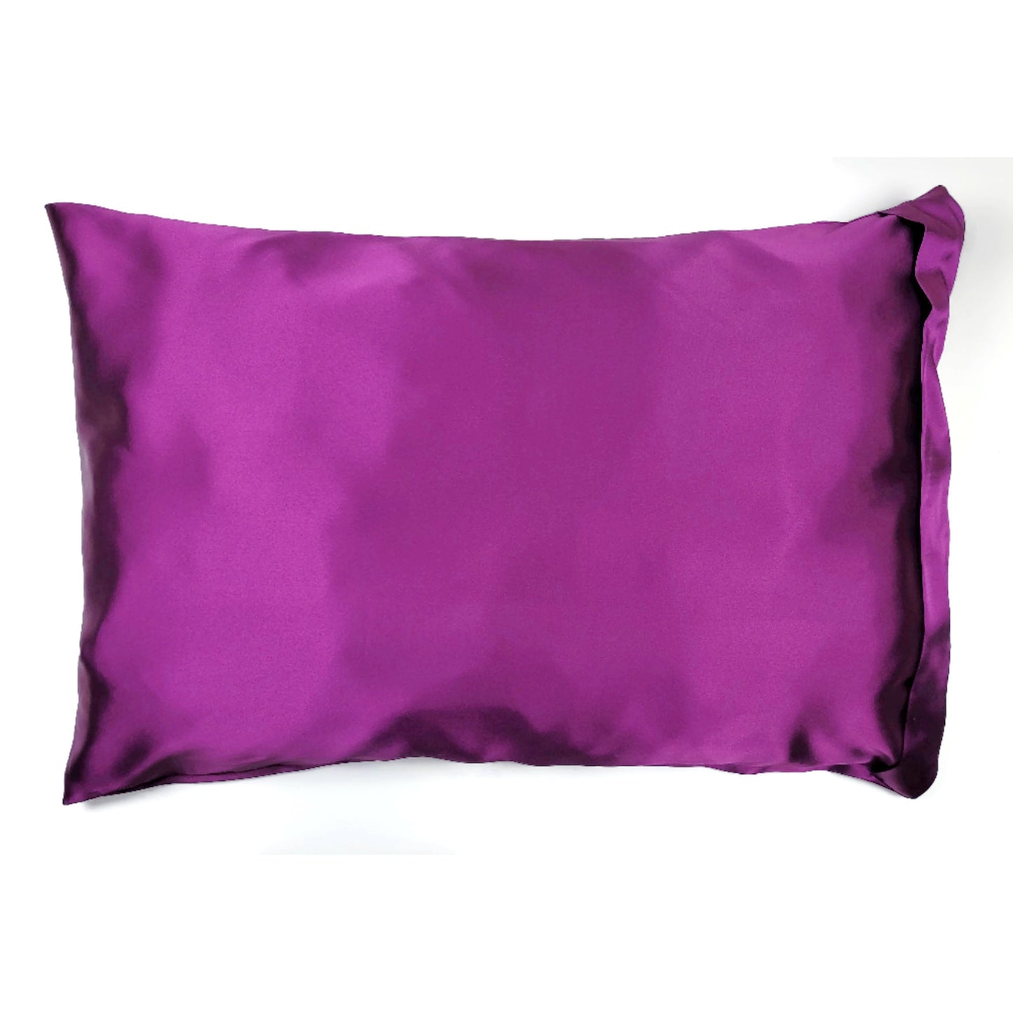 Luxe Satin Zippered Pillowcase - Eggplant