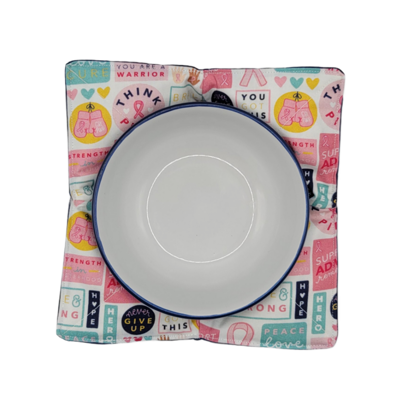 Reversible Bowl Cozy - Breast Cancer Awareness