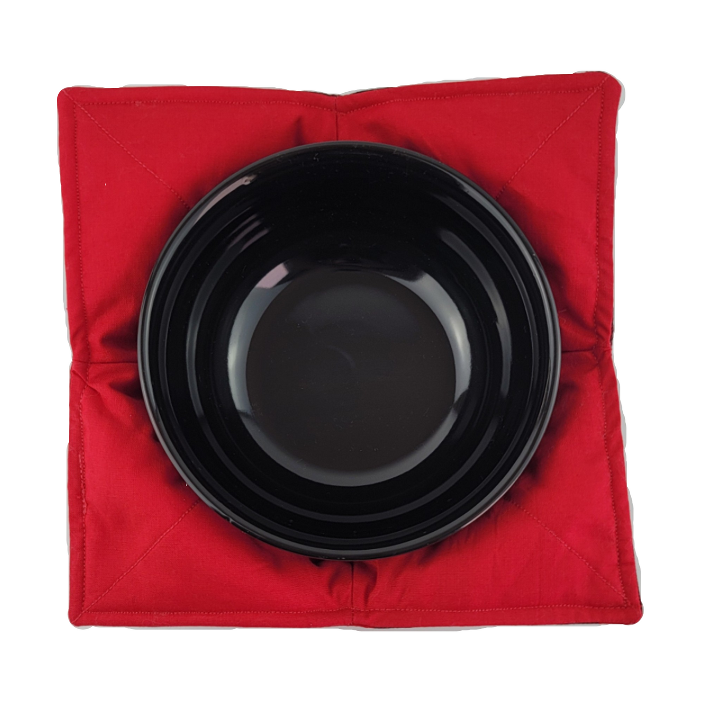 Reversible Bowl Cozy - Red/Black Buffalo Plaid