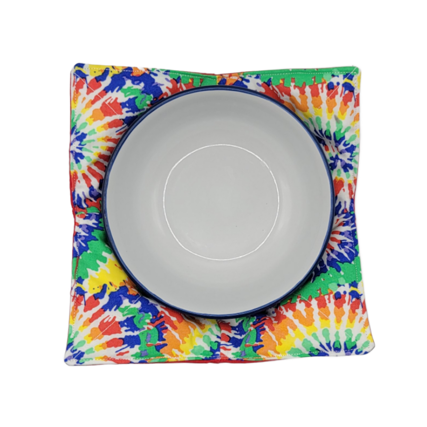 Reversible Bowl Cozy - Rainbow Tie Dye