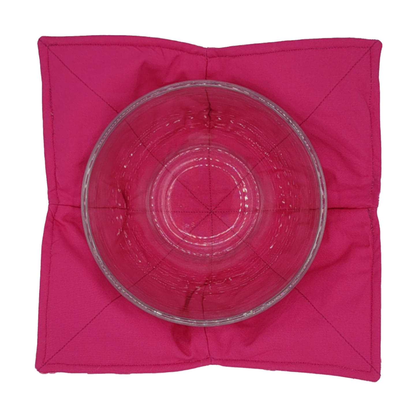 Reversible Bowl Cozy - Breast Cancer Awareness Pink Ribbons/Fuchsia