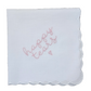 HAPPY TEARS Embroidered Scalloped Edge Handkerchief