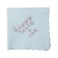 HAPPY TEARS Embroidered Scalloped Edge Handkerchief with Custom Date