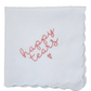 HAPPY TEARS Embroidered Scalloped Edge Handkerchief