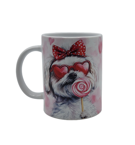 15 oz Ceramic Mug - Maltese Valentine
