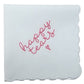 HAPPY TEARS Embroidered Scalloped Edge Handkerchief