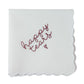 HAPPY TEARS Embroidered Scalloped Edge Handkerchief