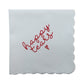 HAPPY TEARS Embroidered Scalloped Edge Handkerchief