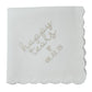 HAPPY TEARS Embroidered Scalloped Edge Handkerchief with Custom Date