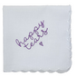 HAPPY TEARS Embroidered Scalloped Edge Handkerchief