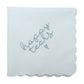 HAPPY TEARS Embroidered Scalloped Edge Handkerchief