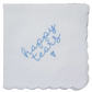HAPPY TEARS Embroidered Scalloped Edge Handkerchief