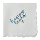 HAPPY TEARS Embroidered Scalloped Edge Handkerchief