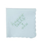 HAPPY TEARS Embroidered Scalloped Edge Handkerchief with Custom Date