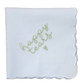 HAPPY TEARS Embroidered Scalloped Edge Handkerchief