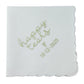 HAPPY TEARS Embroidered Scalloped Edge Handkerchief with Custom Date