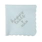 HAPPY TEARS Embroidered Scalloped Edge Handkerchief with Custom Date