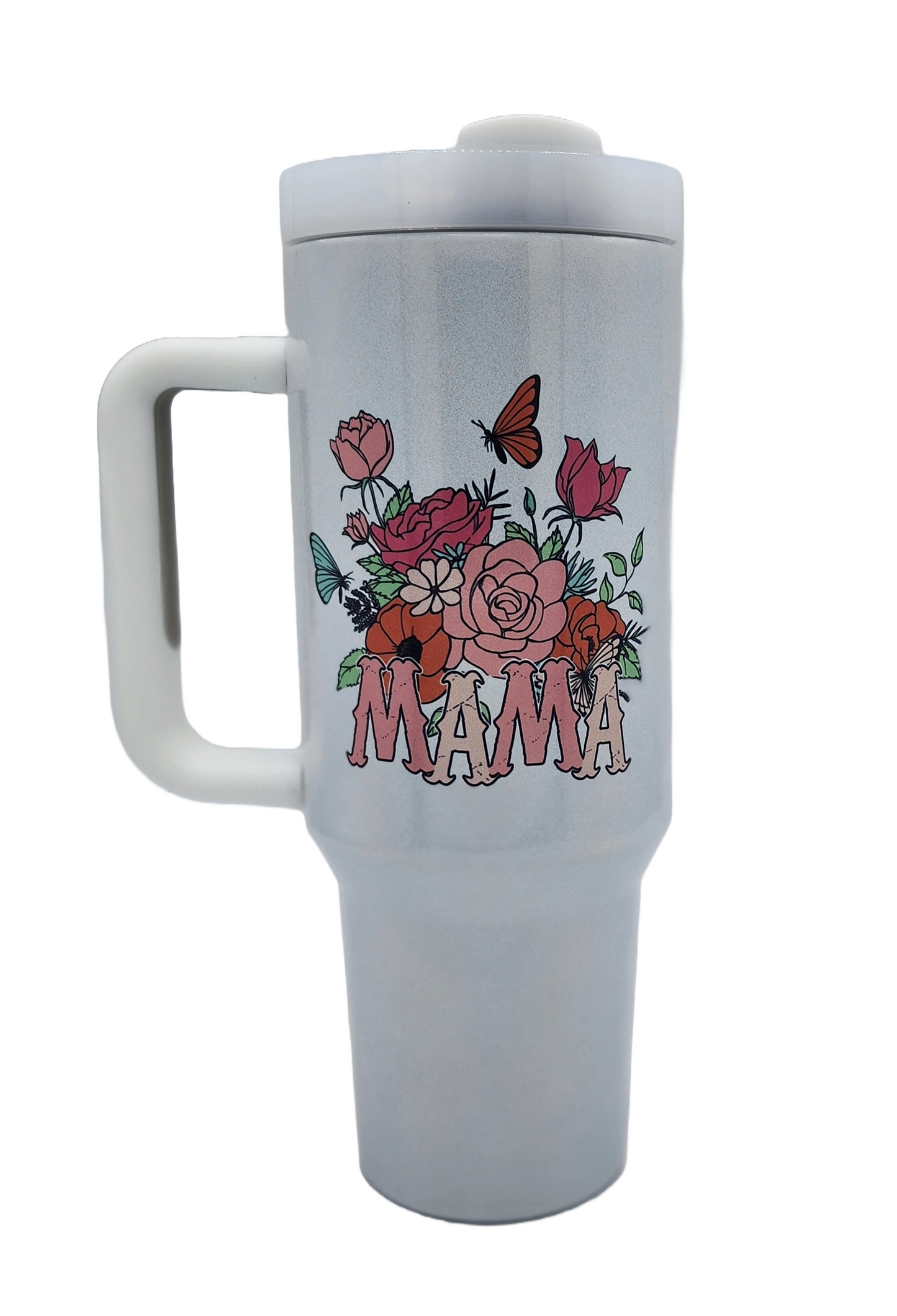 40 oz Mommy and Me Stainless Steel Tumbler, MAMA Boho Floral