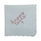HAPPY TEARS Embroidered Scalloped Edge Handkerchief