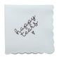 HAPPY TEARS Embroidered Scalloped Edge Handkerchief