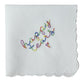 HAPPY TEARS Embroidered Scalloped Edge Handkerchief