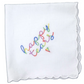 HAPPY TEARS Embroidered Scalloped Edge Handkerchief