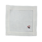 Santa Claus Embroidered Linen Cocktail Napkin