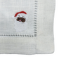 Santa Claus Embroidered Linen Cocktail Napkin