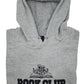 BOOK CLUB Embroidered Glitter Applique Fleece Hooded Sweatshirt Sweater - Gray/Black
