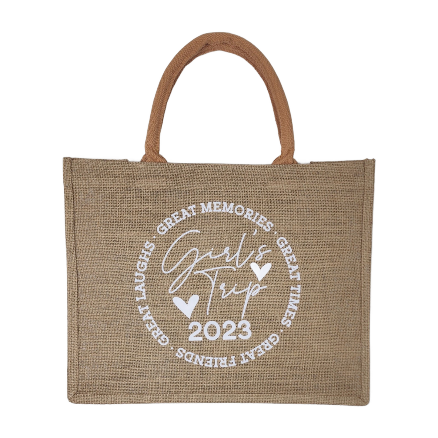 Burlap Girls Trip Commemorative Tote Bag