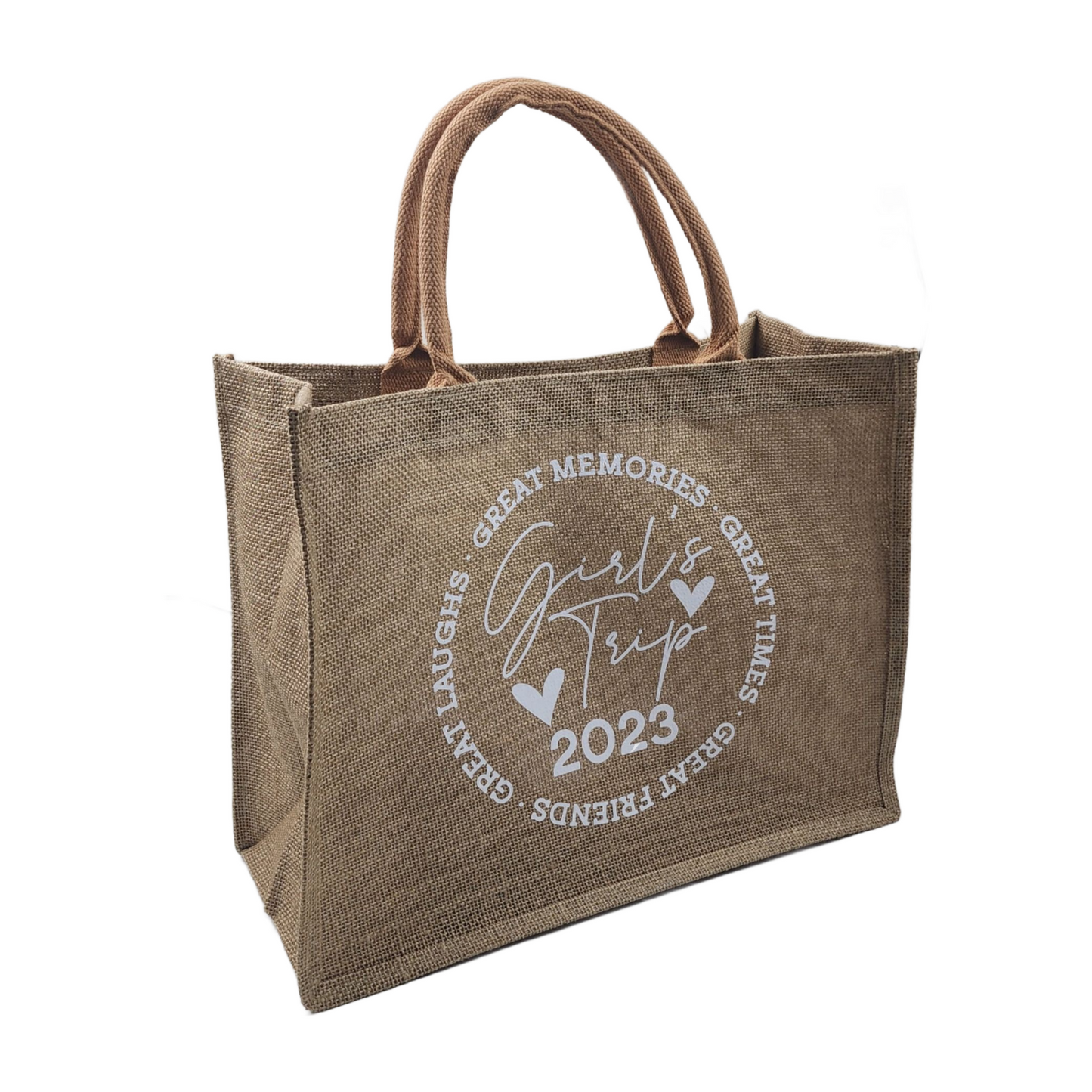 Burlap Girls Trip Commemorative Tote Bag