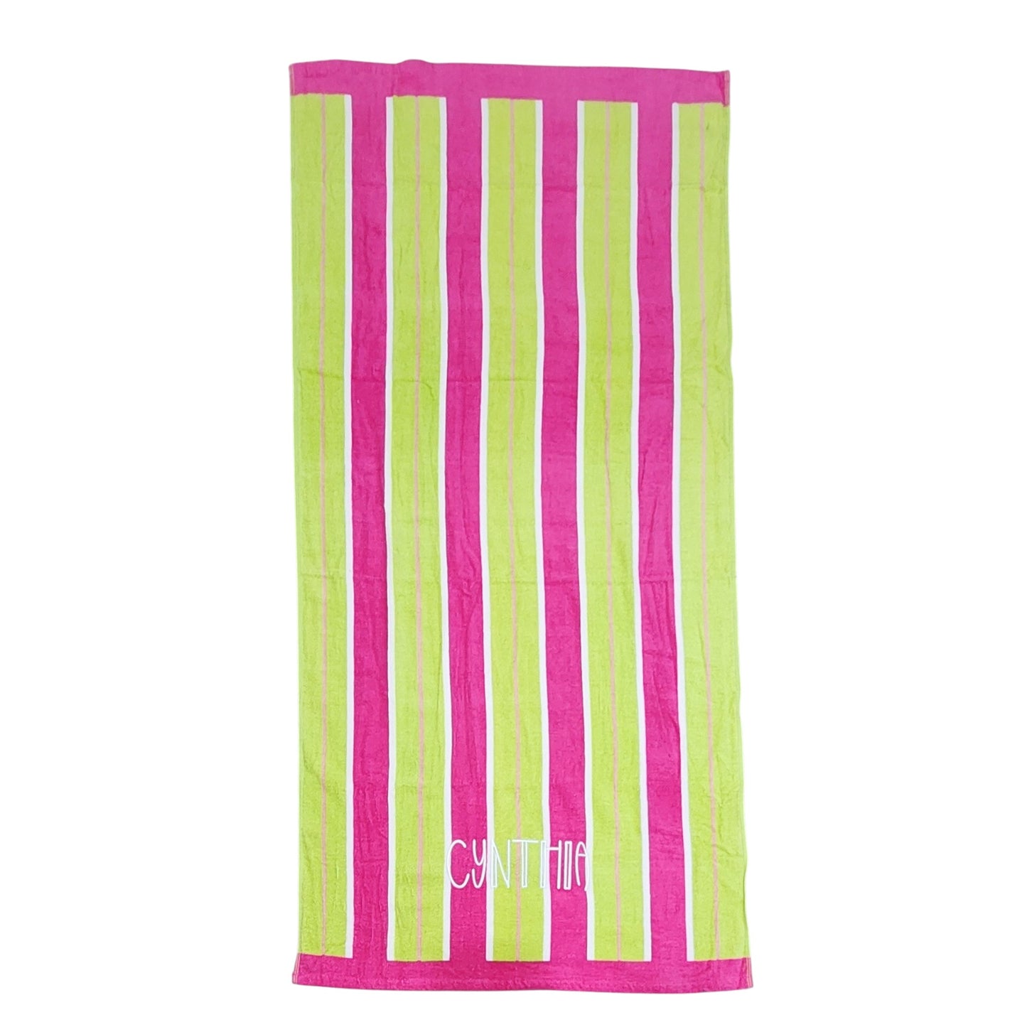 Personalized Embroidered Cabana Stripe Towel