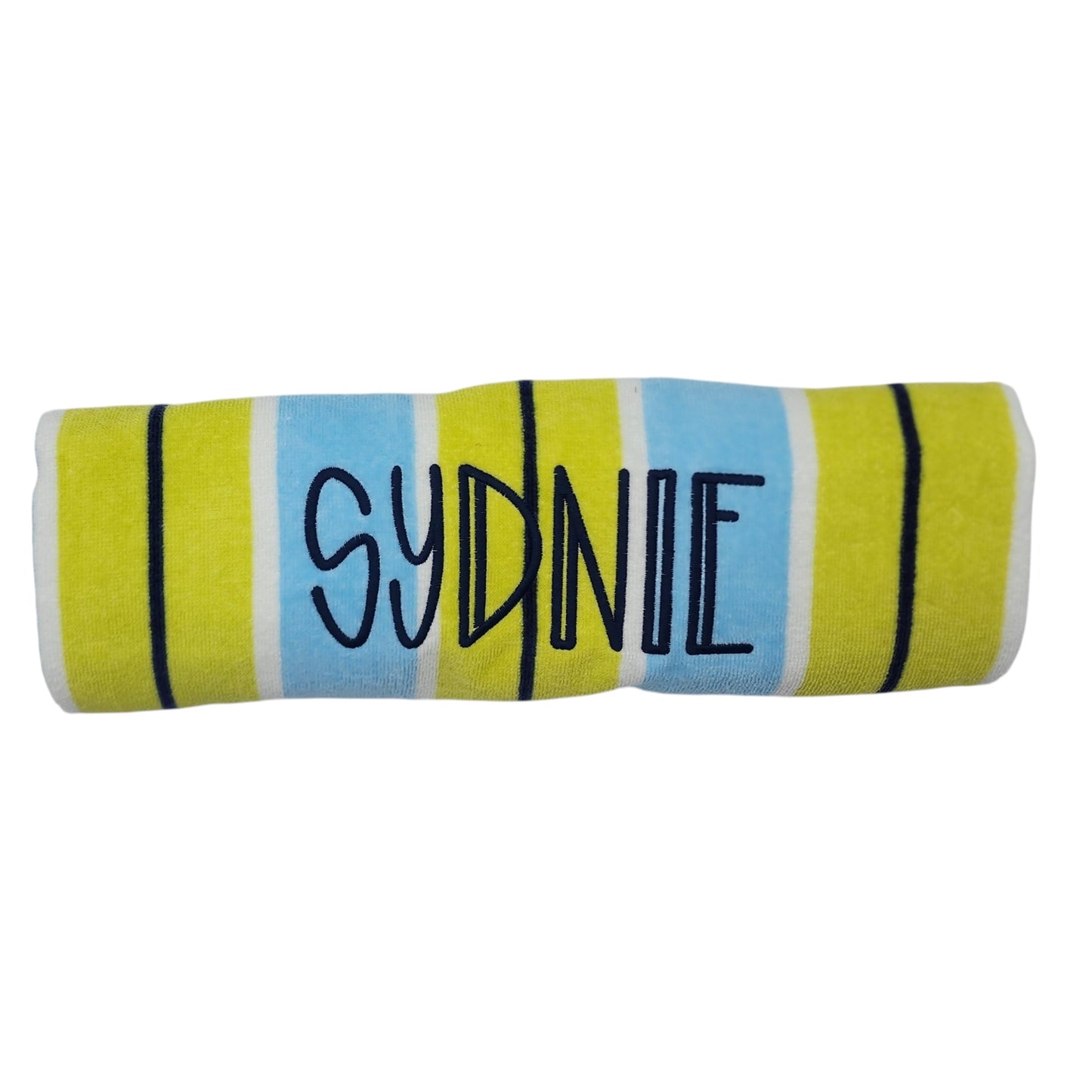 Personalized Embroidered Cabana Stripe Towel