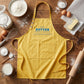 Embroidered Salted Butter Apron - Yellow/Blue