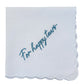 FOR HAPPY TEARS Embroidered Scalloped Edge Handkerchief