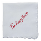 FOR HAPPY TEARS Embroidered Scalloped Edge Handkerchief